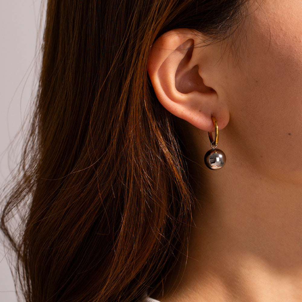 Wholesale  Stainless Steel Earrings Contrast Color-matching Earrings