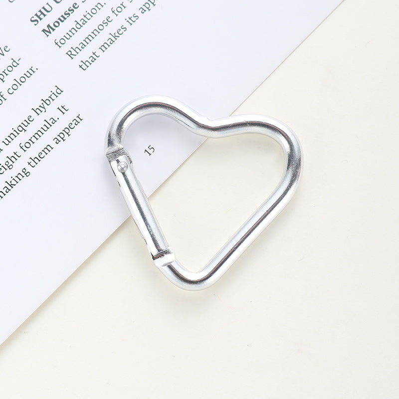 Wholesale Heart aluminum alloy multifunctional safety buckle keychains