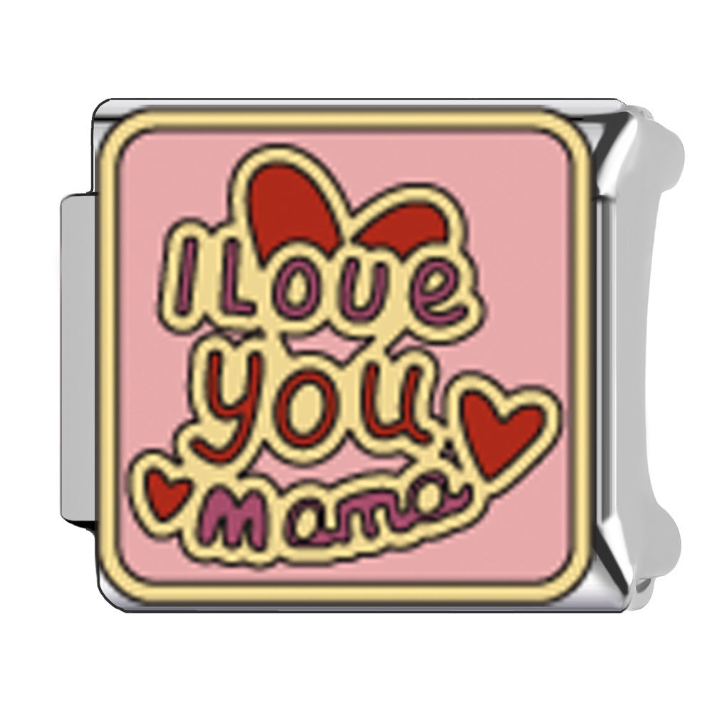 Wholesale Italian Charm Bracelet 9mm DIY Mother' s Day  Creative Stainless Steel Composable Bracelet