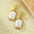 Wholesale stainless steel baroque pearl geometric pendant luxury high-end earrings