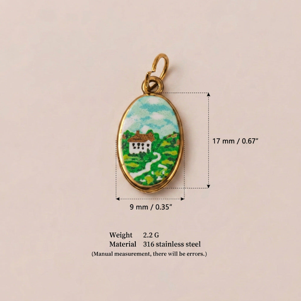 Wholesale Fashion Plant Pendant Stainless Steel Gold Plated Irregular DIY Accessory Bag Charm Everyday Wear Or Boutique Resale