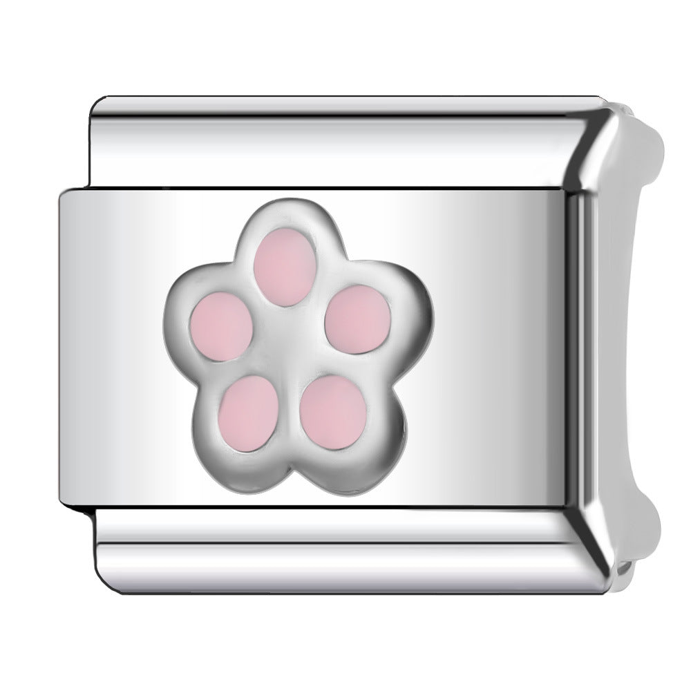 Wholesale Italian Charm Bracelet 9mm DIY Splicing Creative Pattern Stainless Steel Composable Bracelet