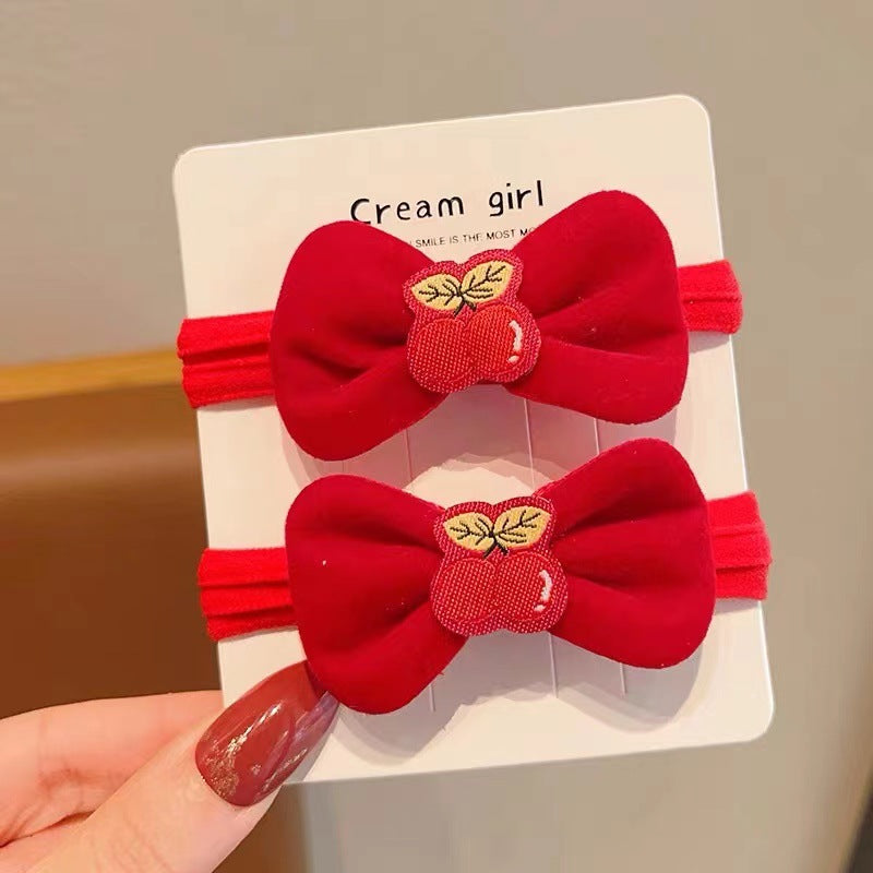 Wholesale Red Bow Headband Hair Tie Hair Scrunchies ACC-HS-Shenb002