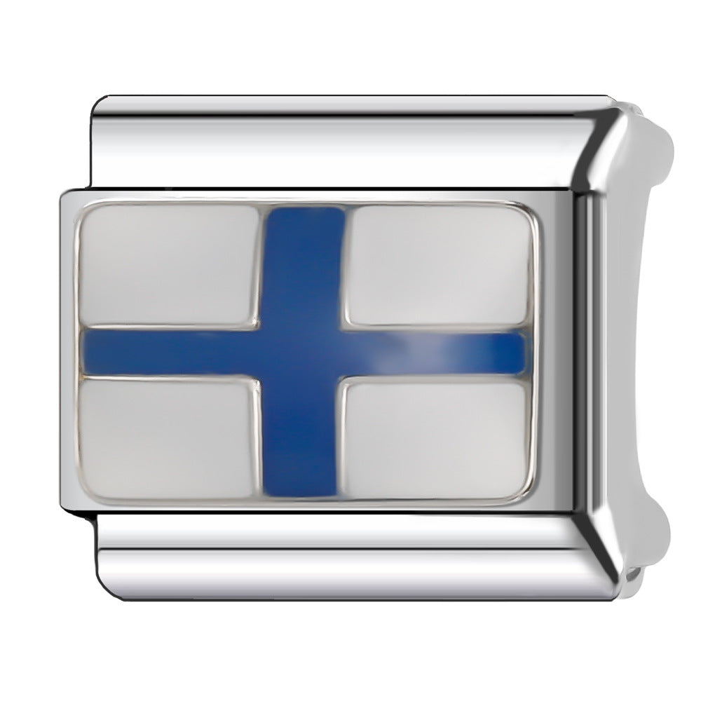 Wholesale Italian Charm Bracelet 9mm DIY Splicing Creative Pattern Stainless Steel Composable Bracelet