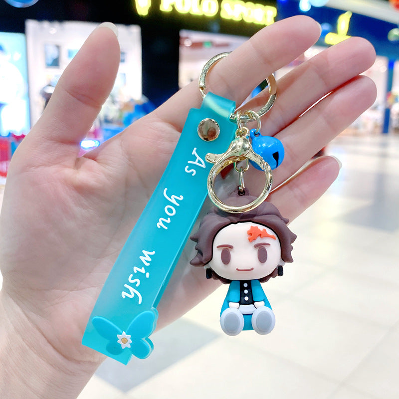 Wholesale Cartoon Anime PVC Soft Keychains Silicone Creative Keychain ACC-KC-XinShu012
