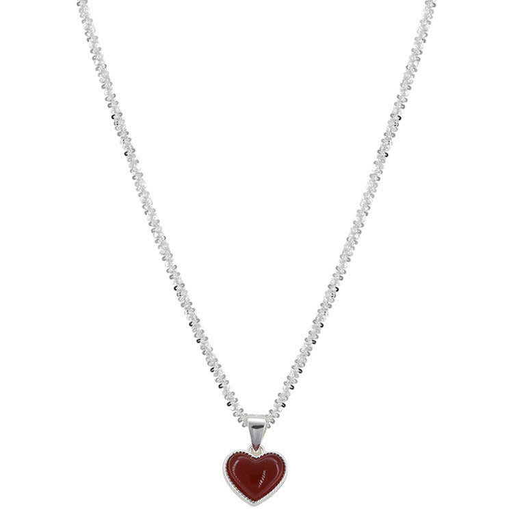 Wholesale Sparkling Shell Heart Necklace