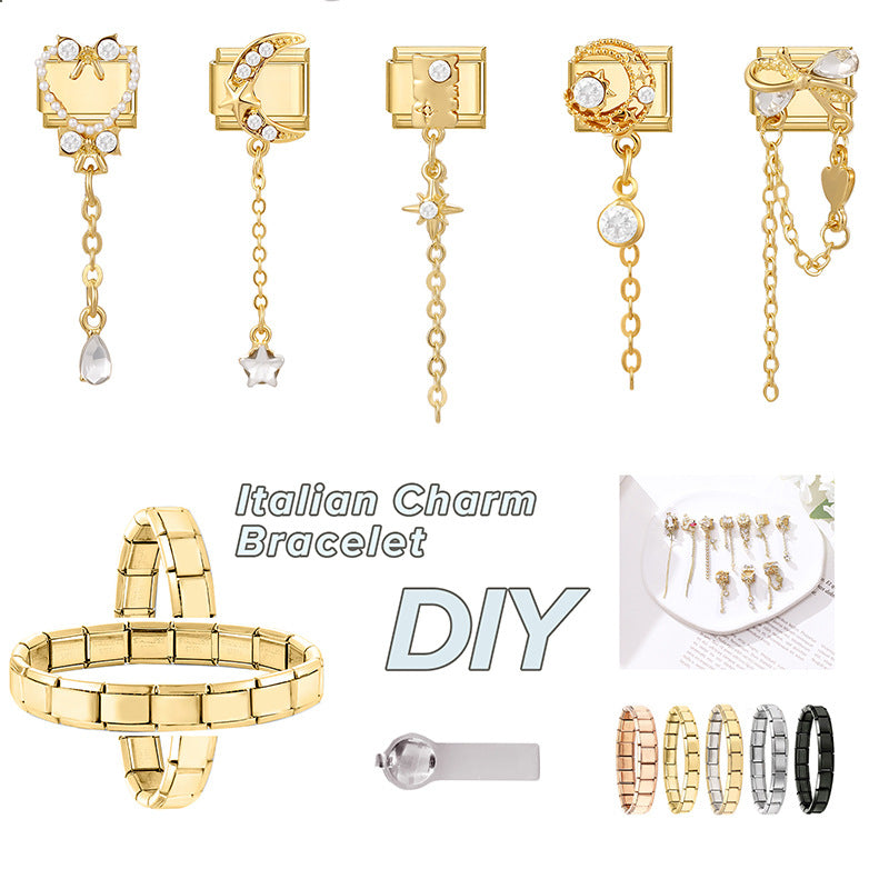 Wholesale Italian Modular Multifunctional Connectable Stylish Creative Fresh Exquisite Accessory Geometric DIY Bracelet Jewelry