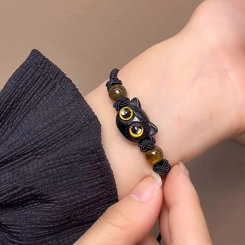 Wholesale Cute Cat Beaded Bracelet Ceramic Hand Ornaments ACC-BT-NS001