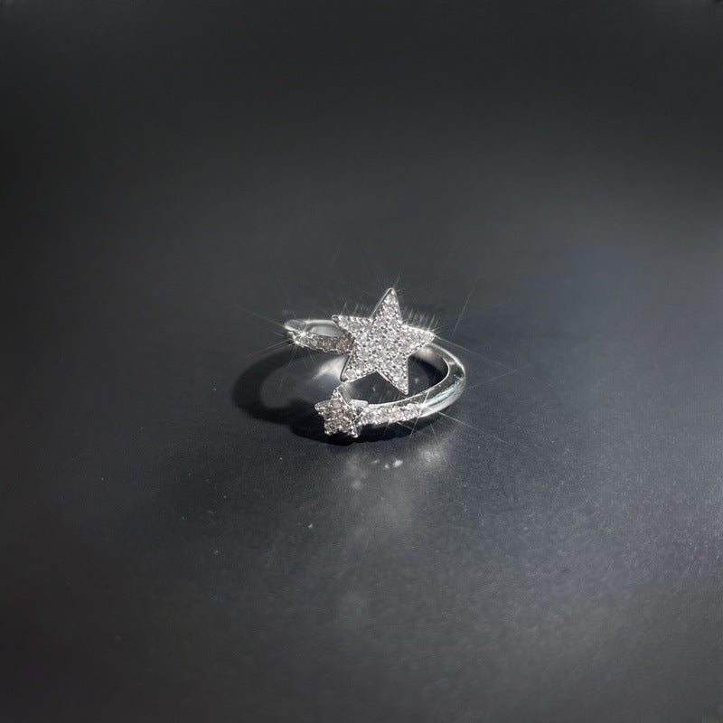 Wholesale Light luxury high-grade full Diamond Star series open ring