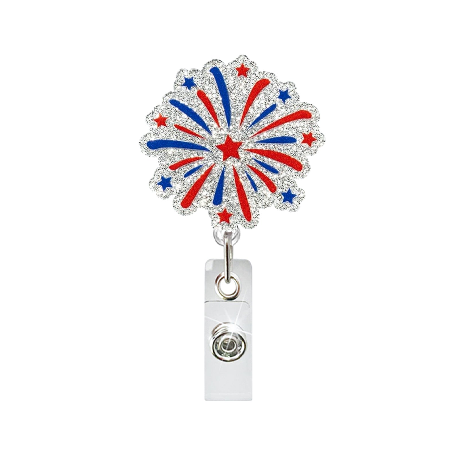 Wholesale Acrylic Pink Fashion Retractable Badge Reel for Women Medical Staff ID Card Holder