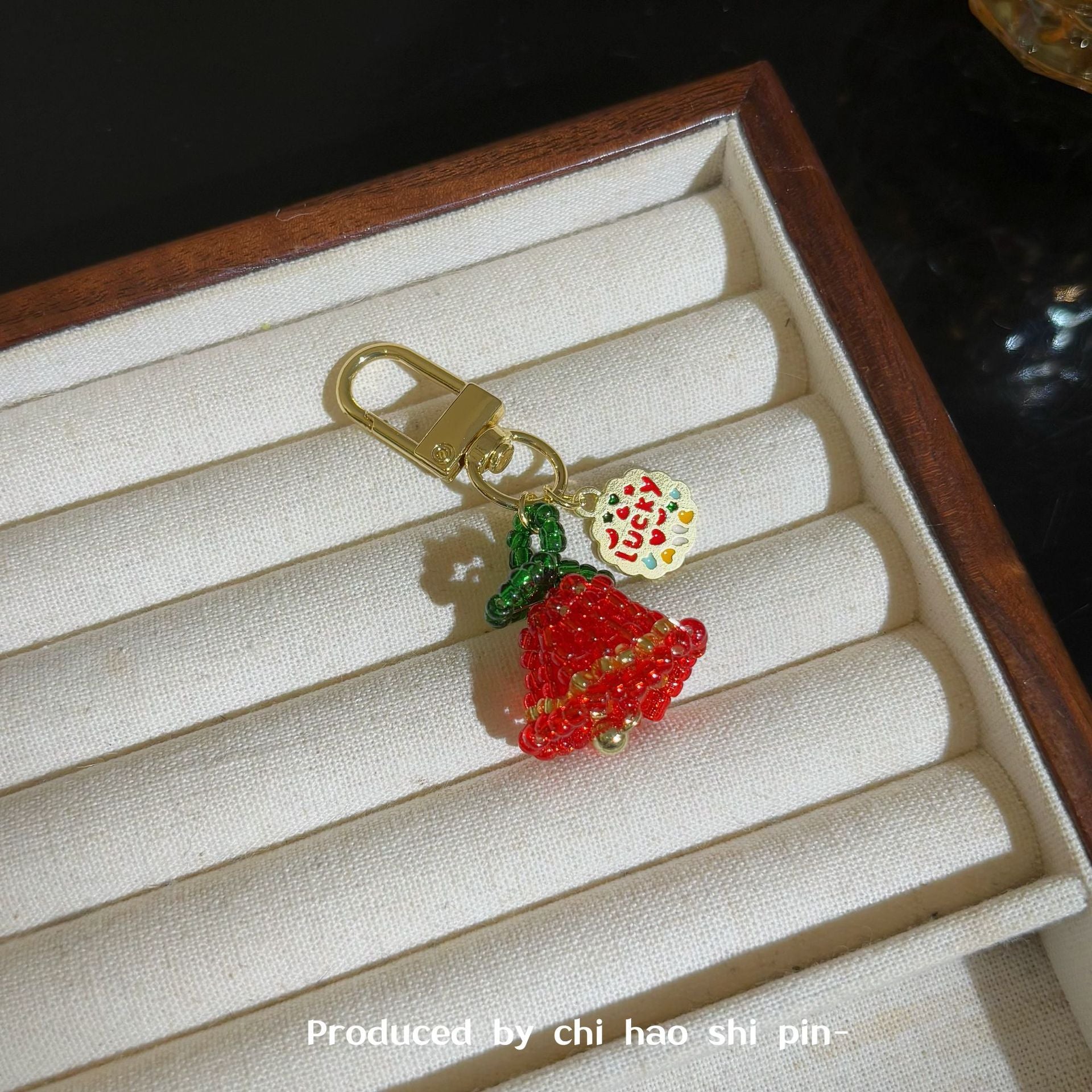 Wholesale Christmas  cartoon cute Christmas tree bell pendant keychain accessories