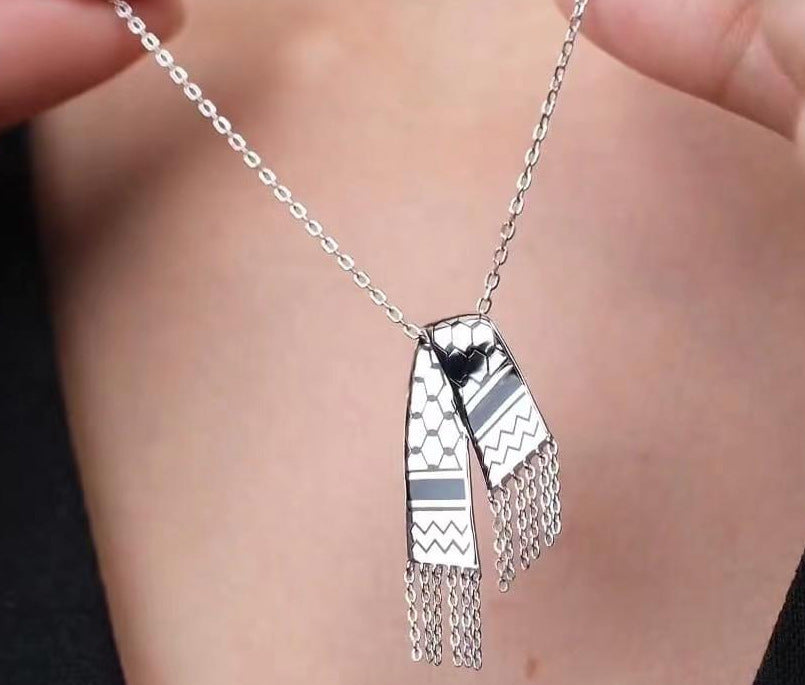 Wholesale Stainless Steel Necklaces Drip Tape Diamond Tassel Necklace ACC-NE-YiZ001