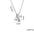 Wholesale Brass Glow Balloon Bubble Cute Chubby 26 English silver Letter Pendant Necklace