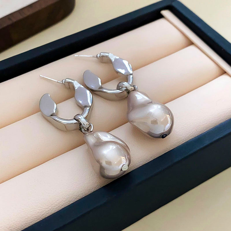 Wholesale Silver Needle Pearl Earrings