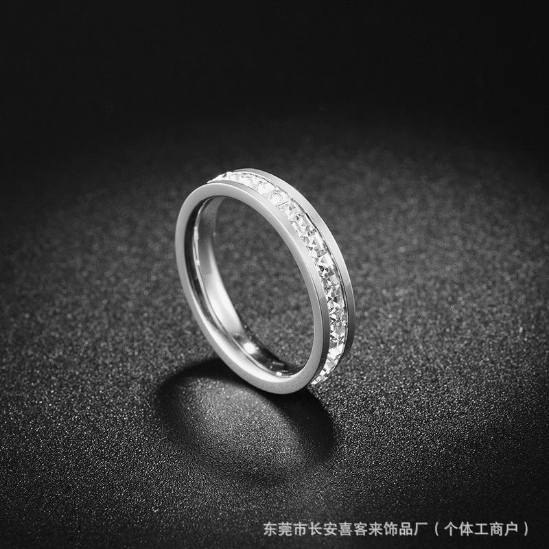 Wholesale Titanium Steel Full Diamond Star Rings ACC-RS-XKL001