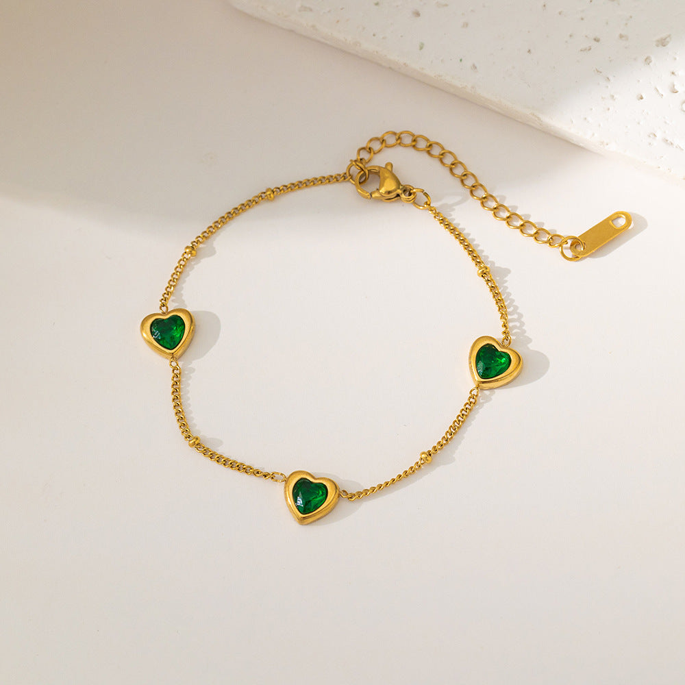 Wholesale 18K Gold Stainless Steel Diamond Bracelet ACC-BT-QiYun008