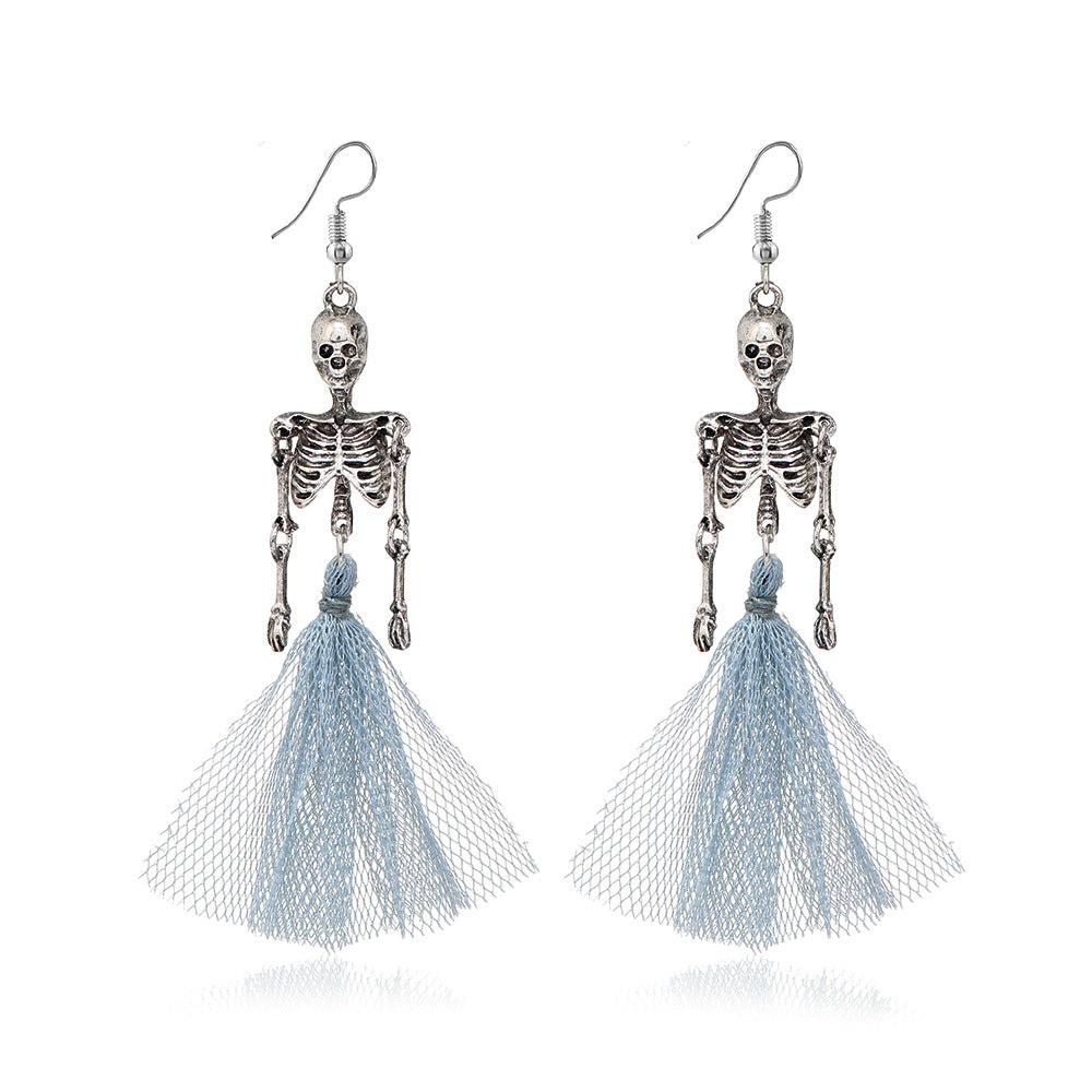 Wholesale Punk Skull Earrings Alloy Electroplated Unisex Boutique Resale Jewelry Accessory