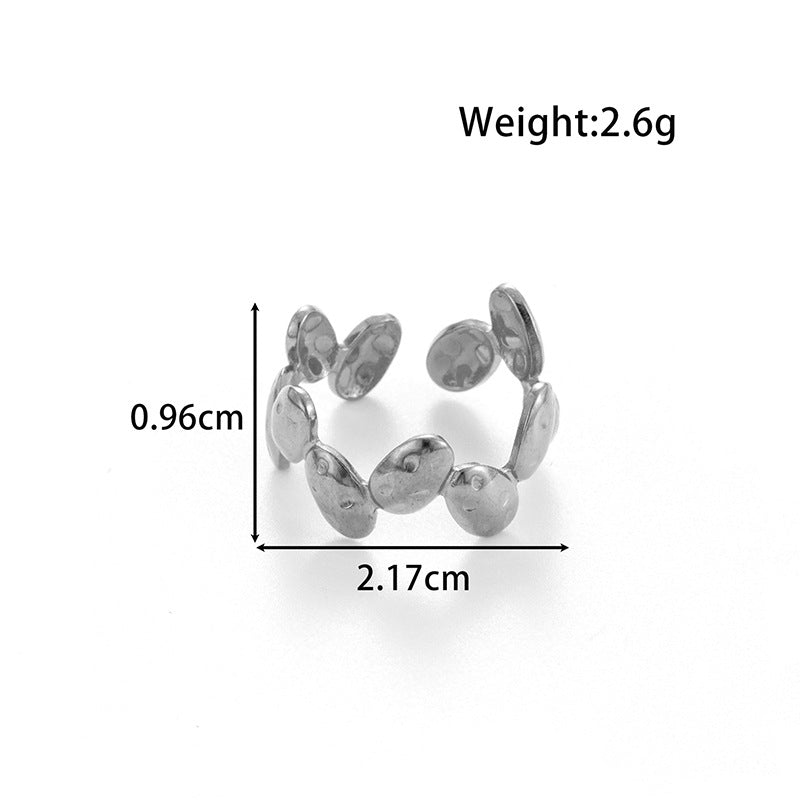 Wholesale  Titanium Steel Advanced Sense Personality Butterfly Chain Opening Adjustable Ring