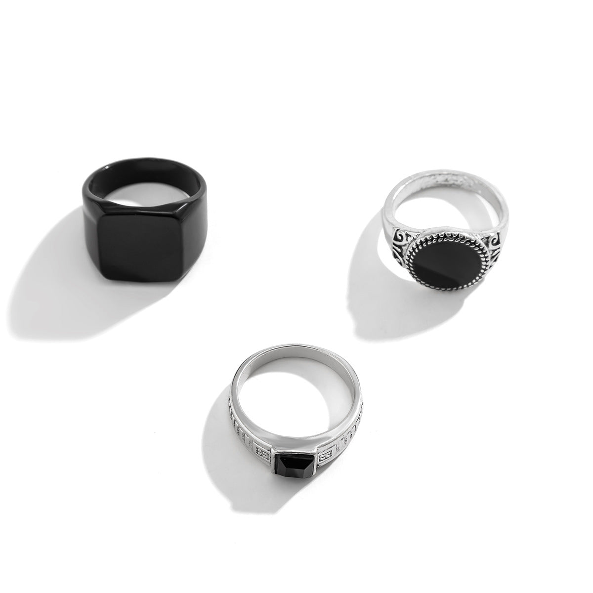 Wholesale Vintage Geometric Men' s Ring,  Alloy Electroplated Jewelry Accessory for Daily Wear