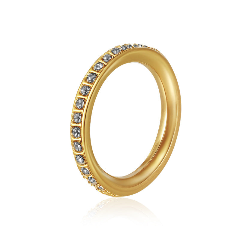 Wholesale Retro Diamond Ring Stainless Steel Fashion Accessory