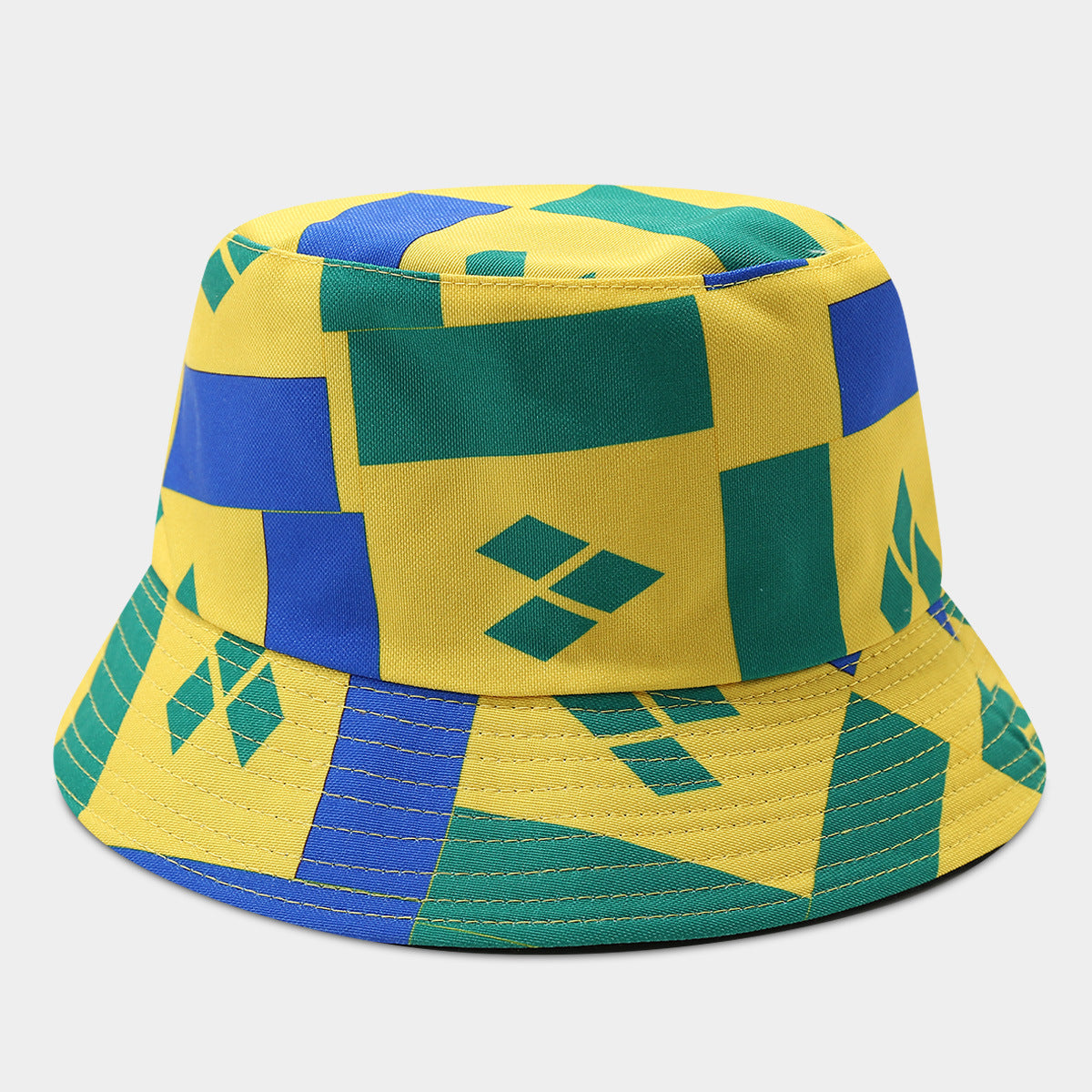 Wholesale  world cup national flag pattern double-sided fisherman hat