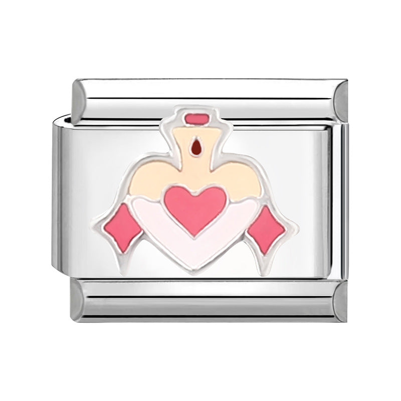 Wholesale Italian Charm Bracelet 9mm DIY Splicing Removable  Stainless Steel Composable Bracelet