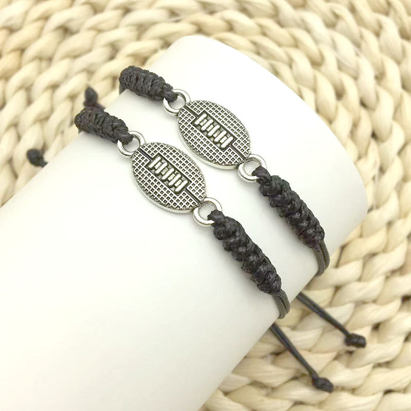 Wholesale Football Pendant Team Friendship Basketball Braided Bracelet ACC-BT-Yima016
