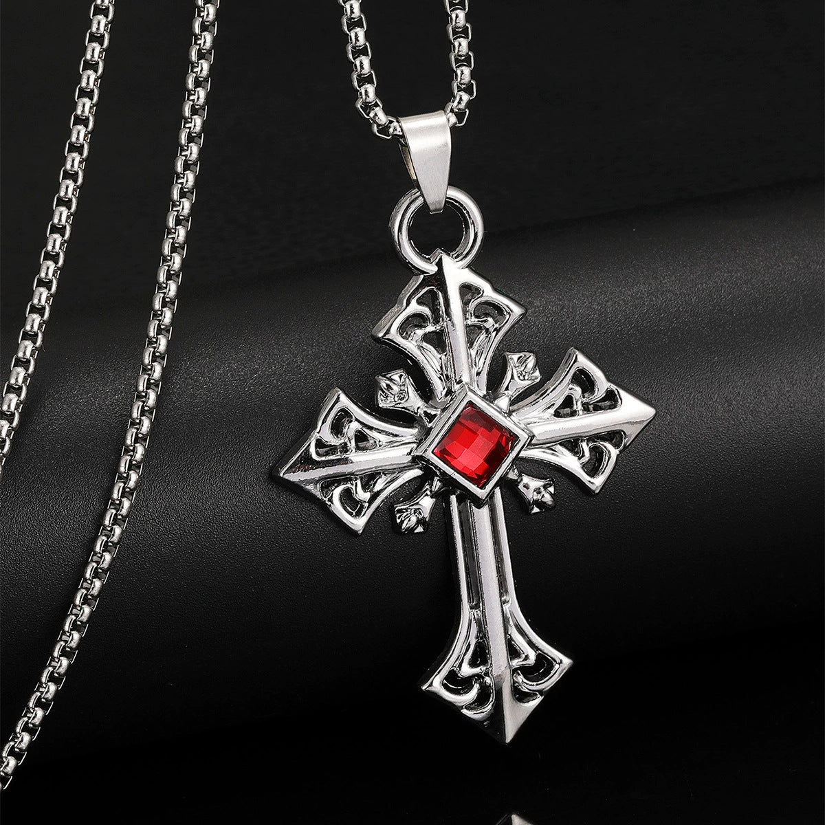 Wholesale Titanium Steel  Cross Necklace  Hip-Hop All-Match Pendant Necklaces