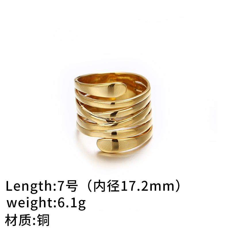 Wholesale  Retro Exaggerated All-match Titanium Steel Ring