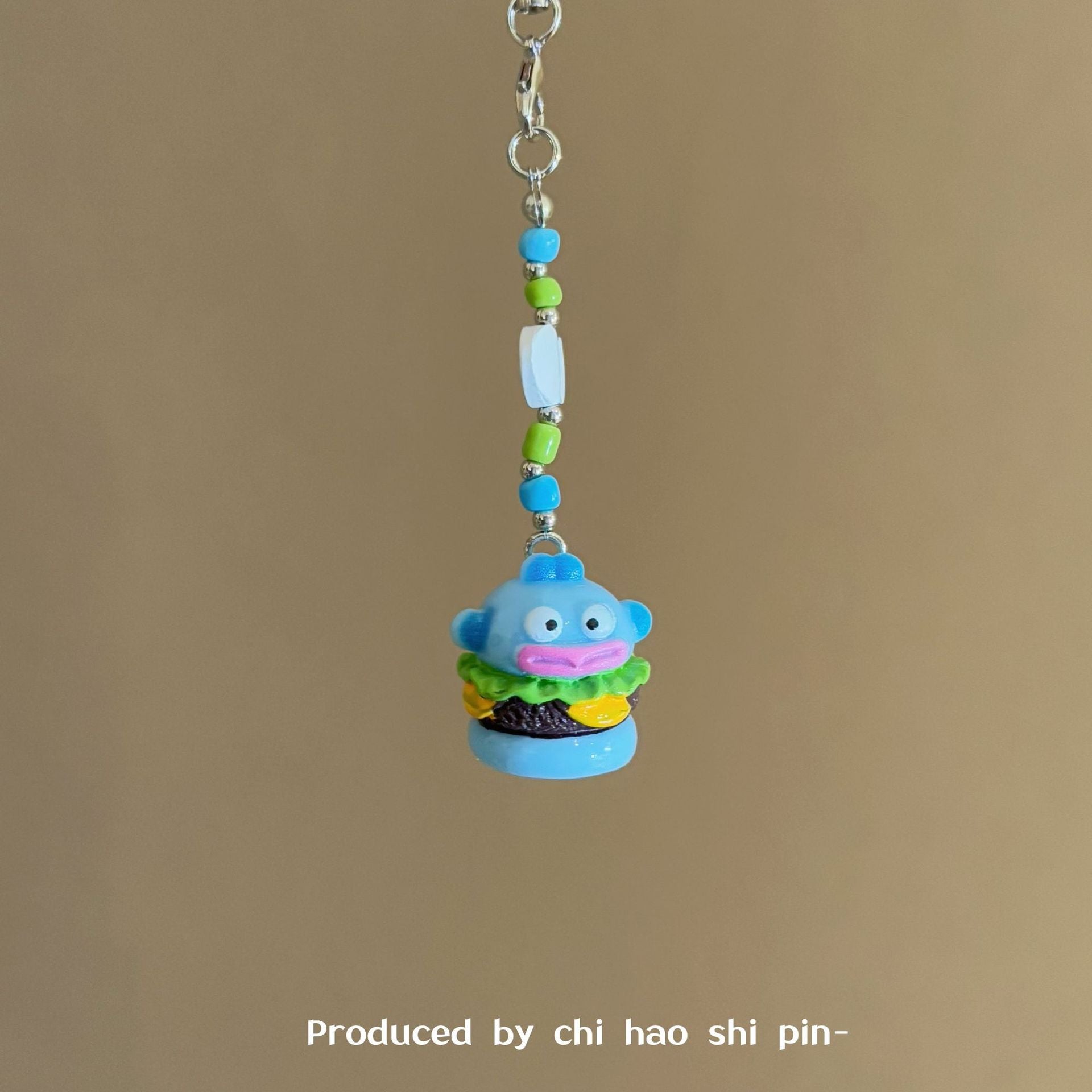 Wholesale  Cartoon Cute  Fish Hamburger Pendant Keychains Key Accessories