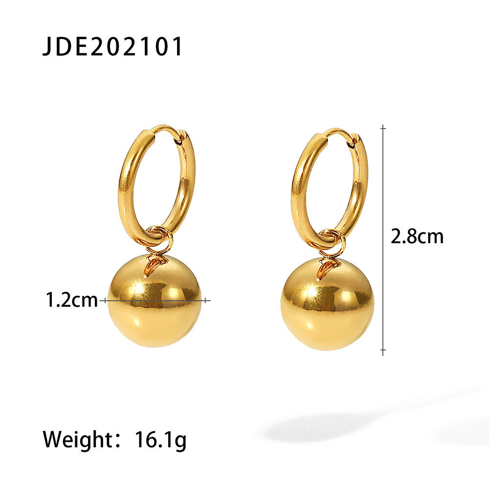 Wholesale  Stainless Steel Earrings Contrast Color-matching Earrings