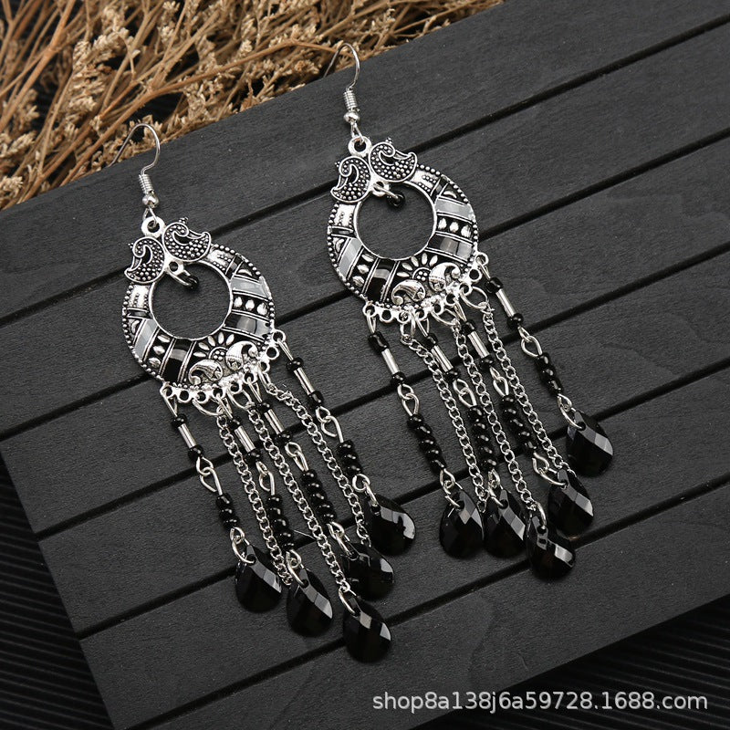 Wholesale alloy ethnic style long earrings