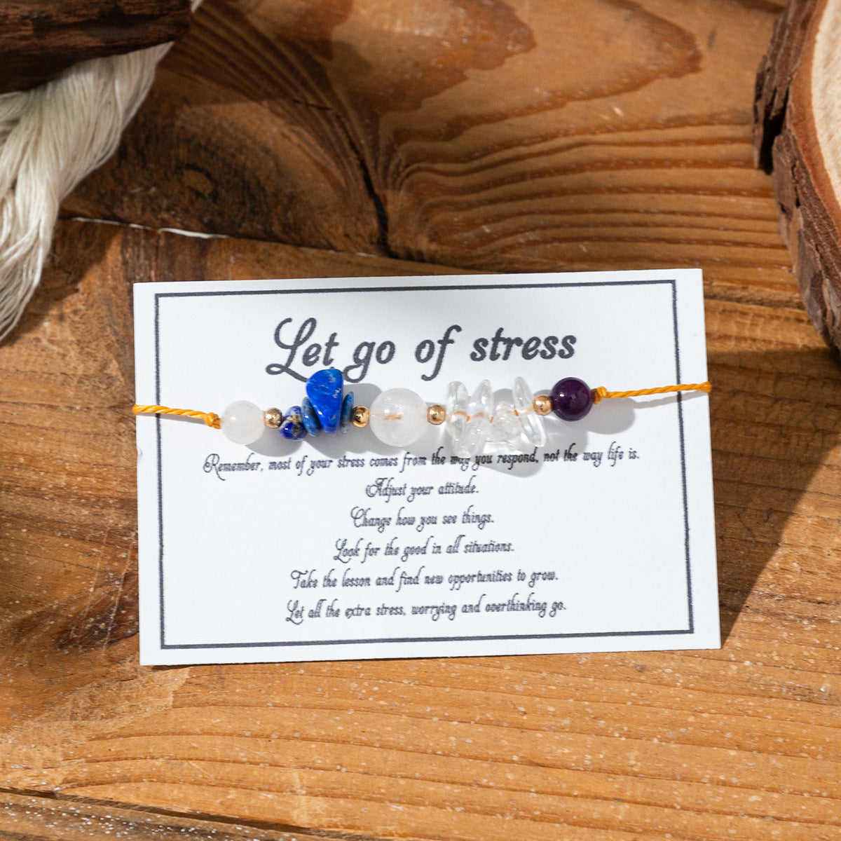 Bracciale portafortuna colorato in pietra naturale all'ingrosso