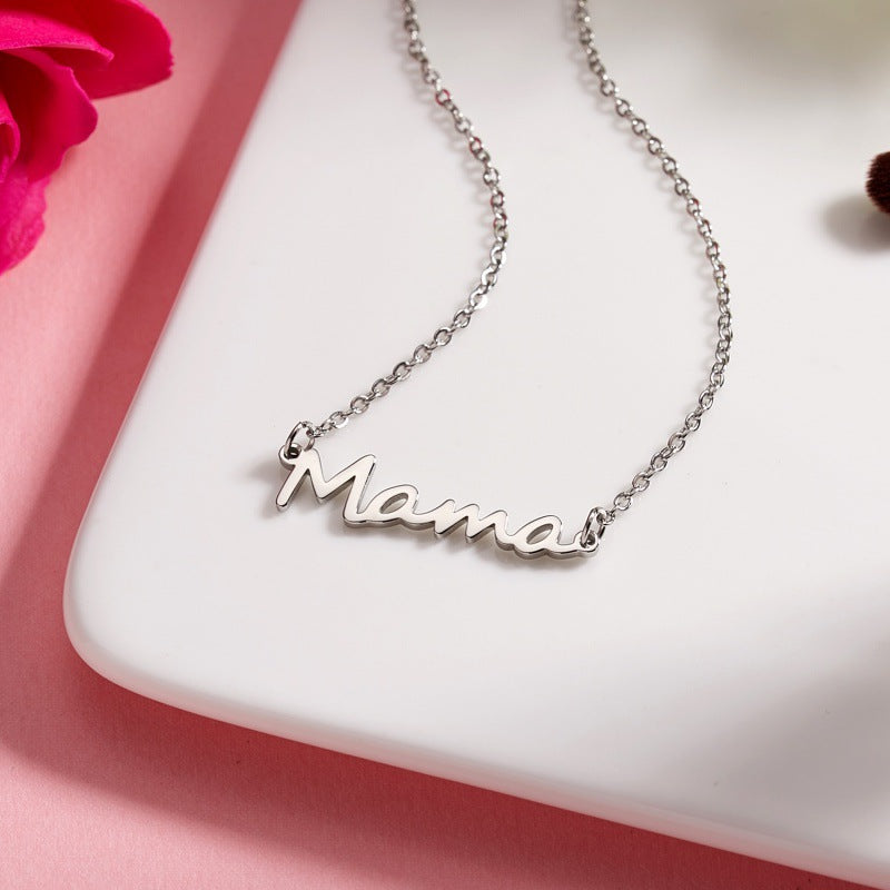 Wholesale Mama mother letter necklace  creative Mother's Day all-match necklace