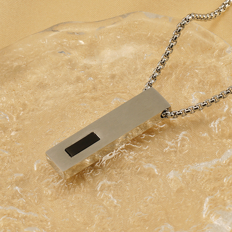 Wholesale Stainless Steel High-grade Square Pendant Necklace ACC-NE-ZhongYao008