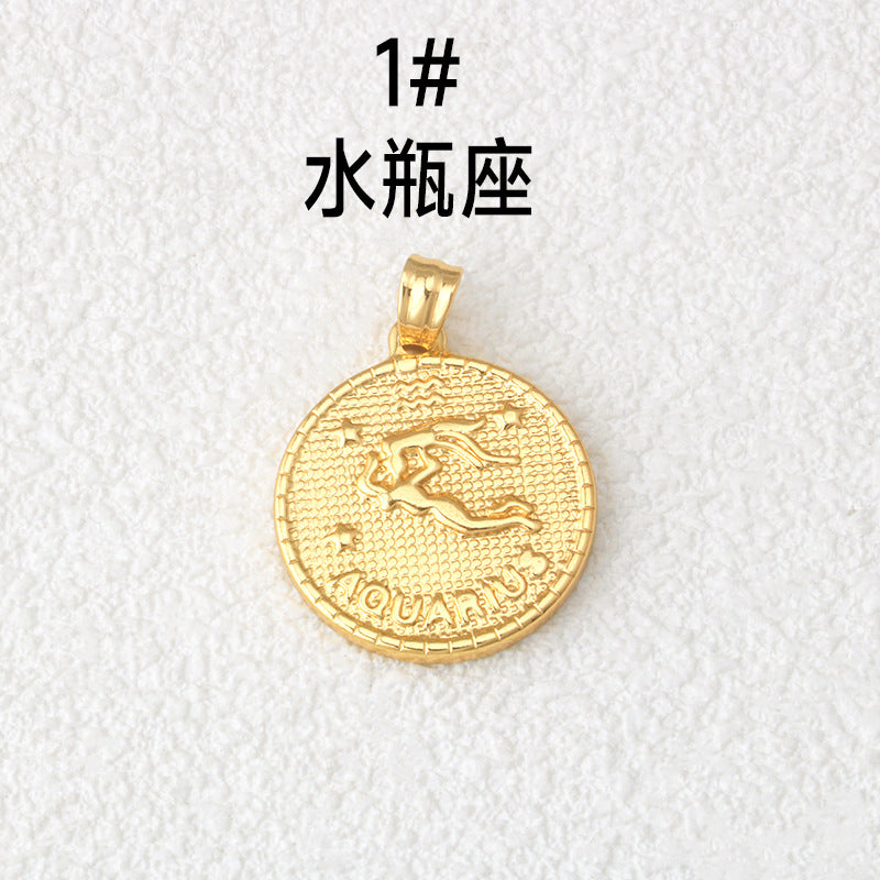 Wholesale Stainless Steel Gold Twelve Contion Pendant