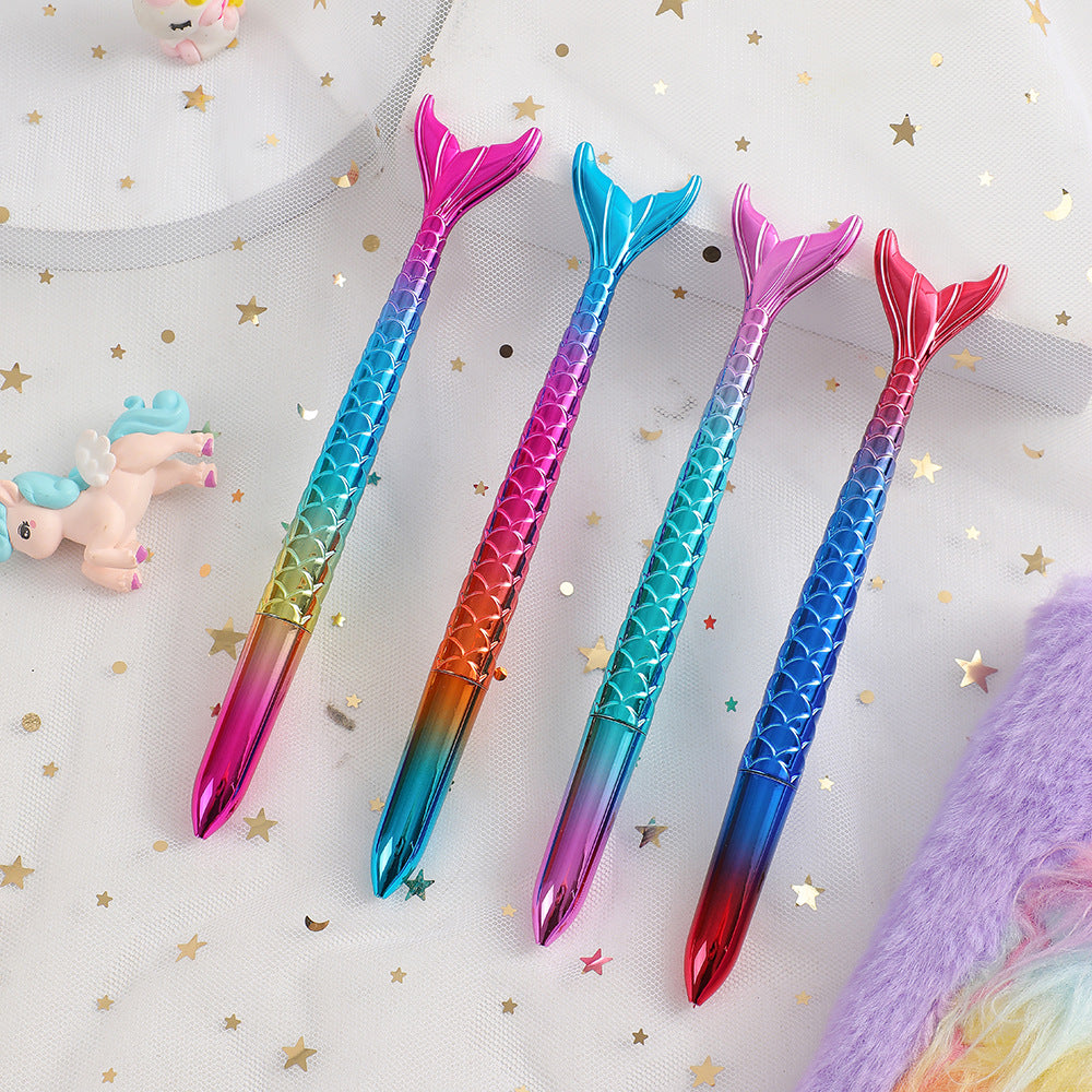 Wholesale Cartoon Children's Mermaid Tail Colorful Gel Pen