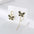 Wholesale cute earrings copper plated real gold earrings