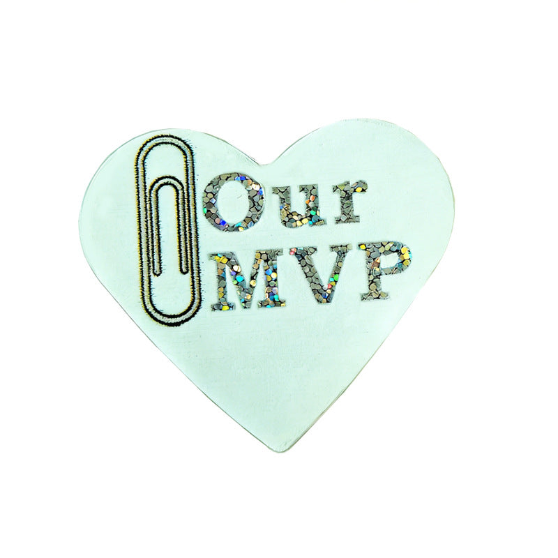 Wholesale 2pcs Sparkling Acrylic Brooch for Teacher' s Day
