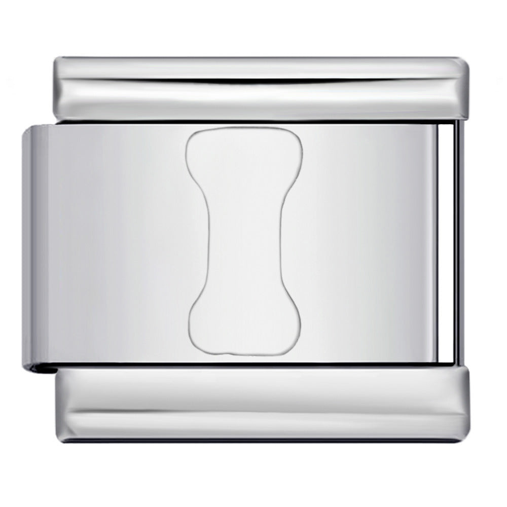 Wholesale Italian Charm Bracelet 9mm DIY Splicing Removable English Letters Stainless Steel Composable Bracelet