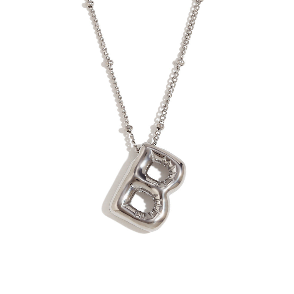 Wholesale Stainless Steel Plated 18K Gold Lettered Pendant Necklace ACC-NE-Mengj002