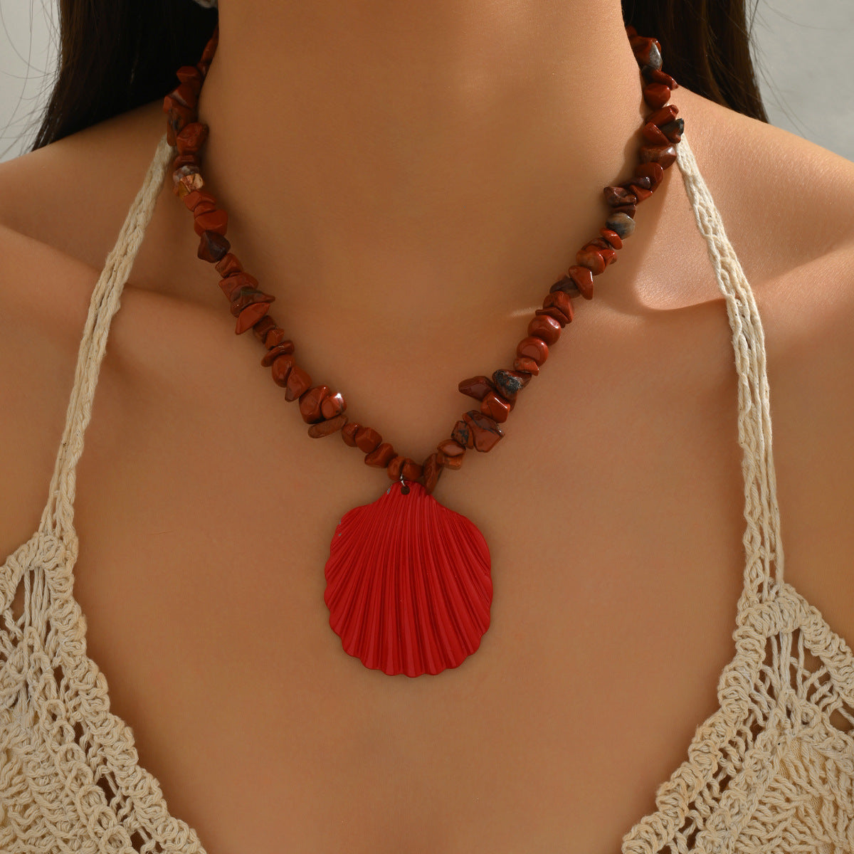 Wholesale Resort Style Exaggerated Shell Necklace