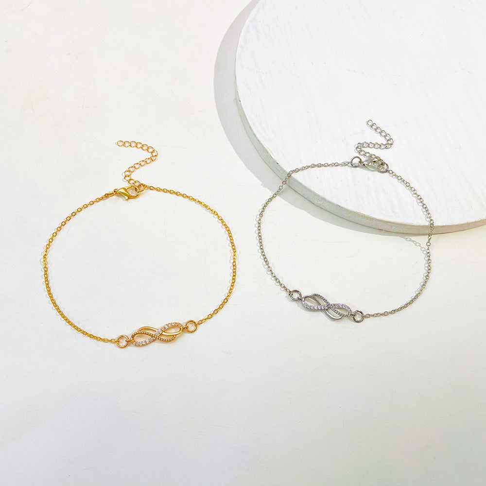 Wholesale Vintage Infinity 8-Character Ring with Diamonds  Anklets
