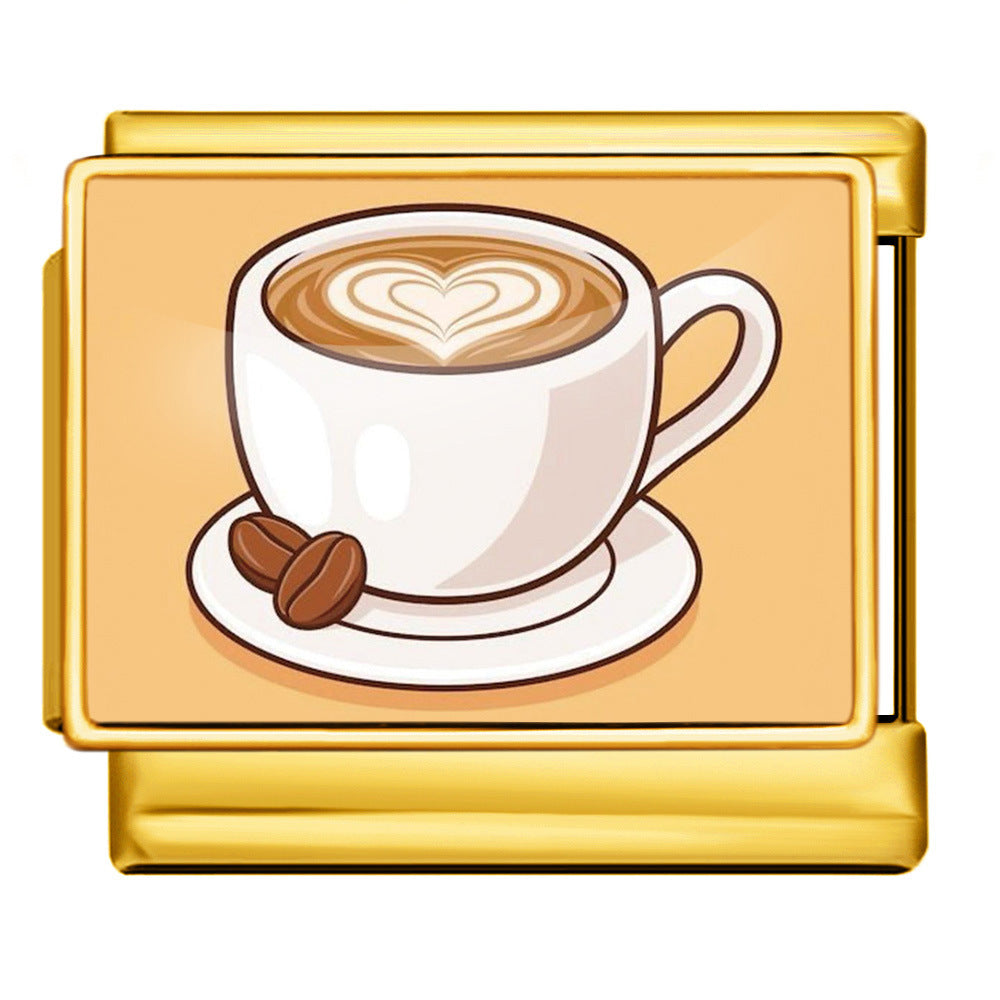 Wholesale Italian Charm Bracelet 9mm DIY  image style English landmark Creative Stainless Steel Composable Bracelet