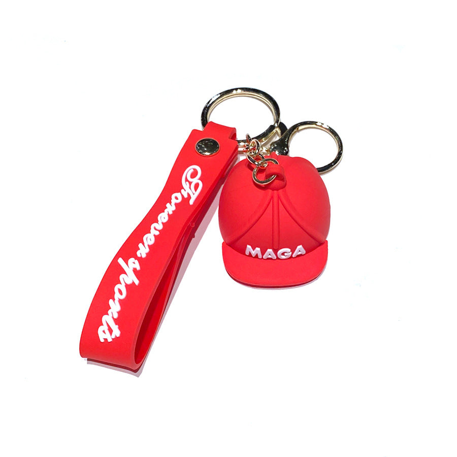 Wholesale Cartoon Hat PVC Soft Keychain Creative Keychain ACCVIP-KC-XinShu003