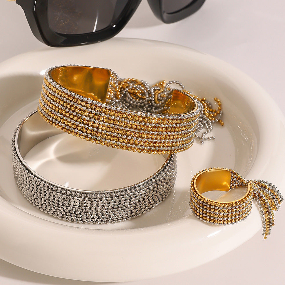 Wholesale  Stainless Steel Tassel Bracelet Ring Jewelry