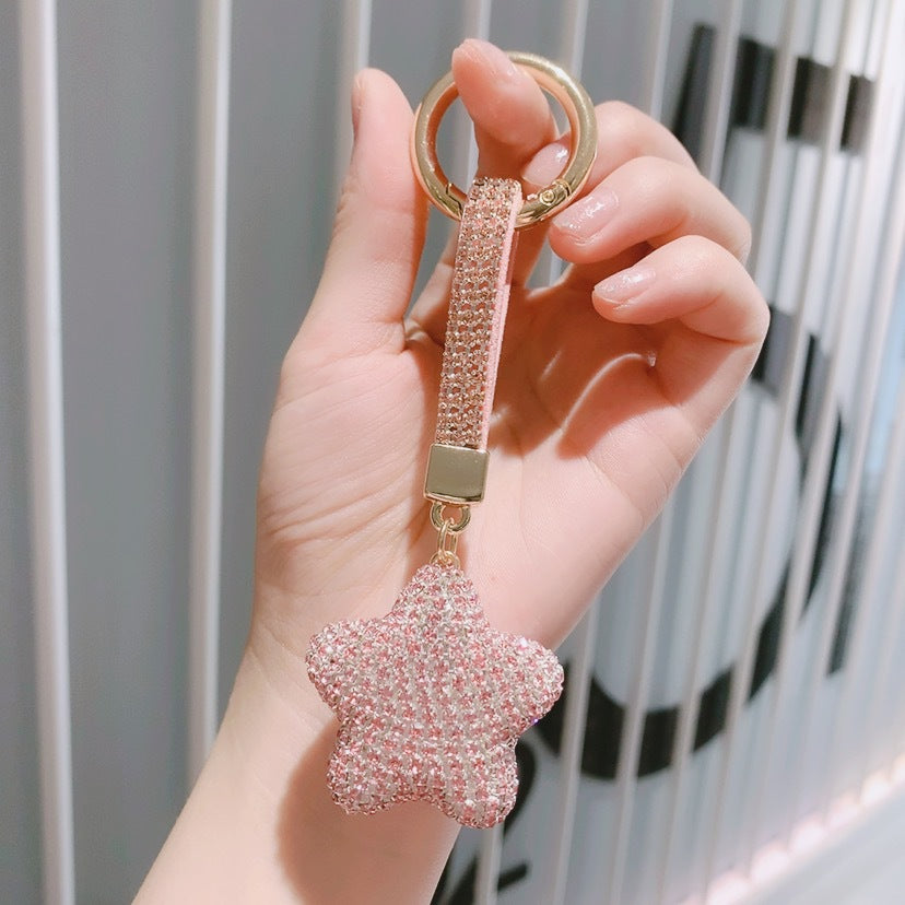 Wholesale Rhinestone Five-pointed Star Alloy Keychain Lanyard Keychain ACC-KC-ShuoT021