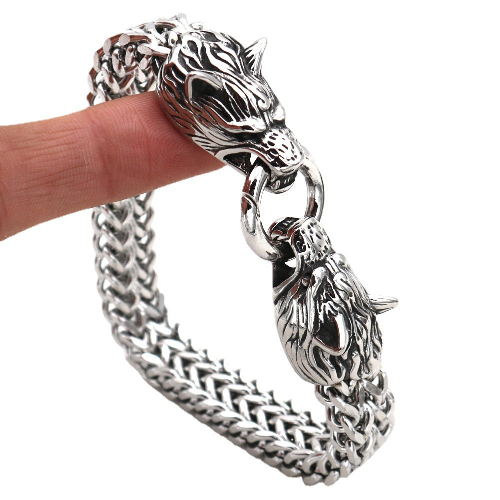 Wholesale Stainless Steel Wolf Head Bracelet ACC-BT-Hongg003