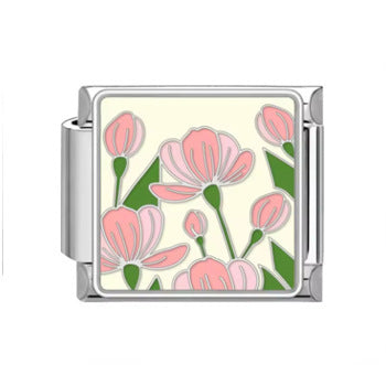 Wholesale Flower Module DIY Bracelet Set Italian Creative Design Stainless Steel Jewelry for Boutique Resale