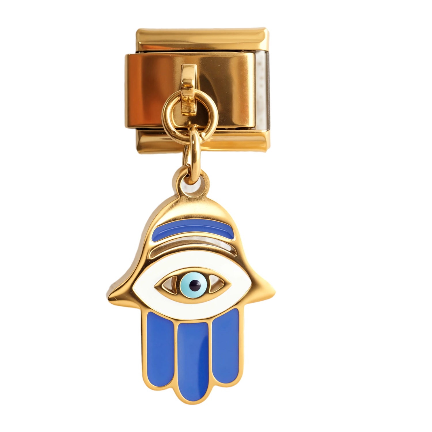 Wholesale 5PCS Stainless Steel Electroplated Devil' s Eye Italian Charm Bracelet